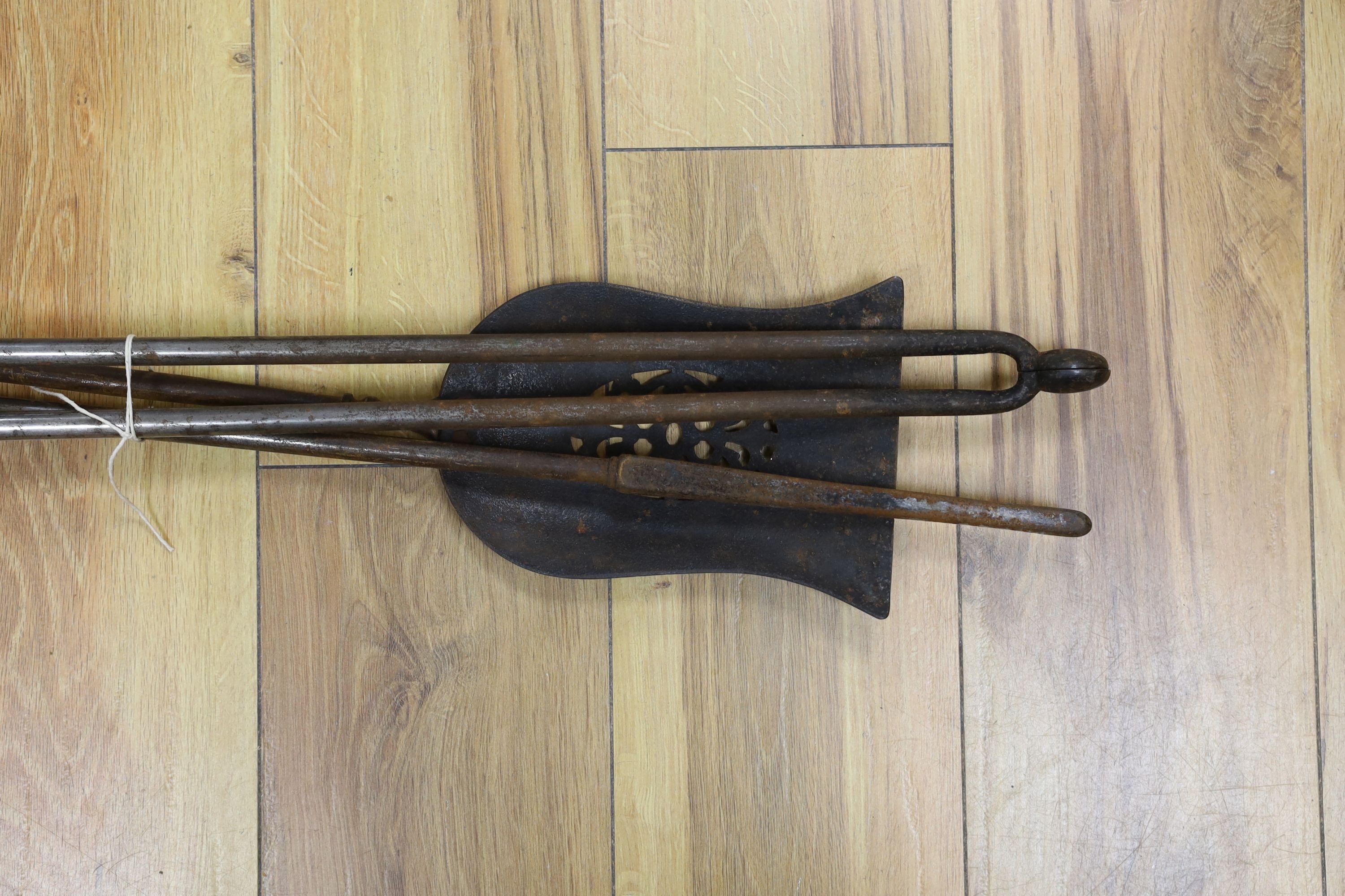 Set of Georgian steel fire tools.